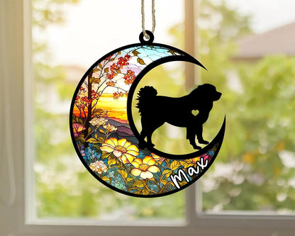 Personalized Dog Memorial, Custom Name Caucasian Shepherd Dog Christmas Ornament with Name, Custom