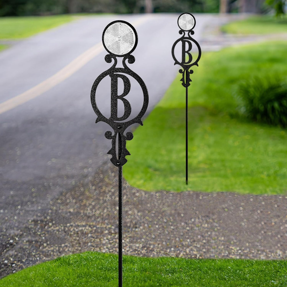 Touch of Class Pathways Reflective Driveway Marker Stake Set of Two for Outdoor Use | Custom