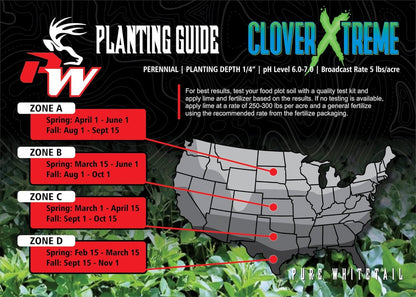 Pure Whitetail Clover Xtreme | Select Seed Blends | Whitetail Deer & Turkey Perennial Clover Seed