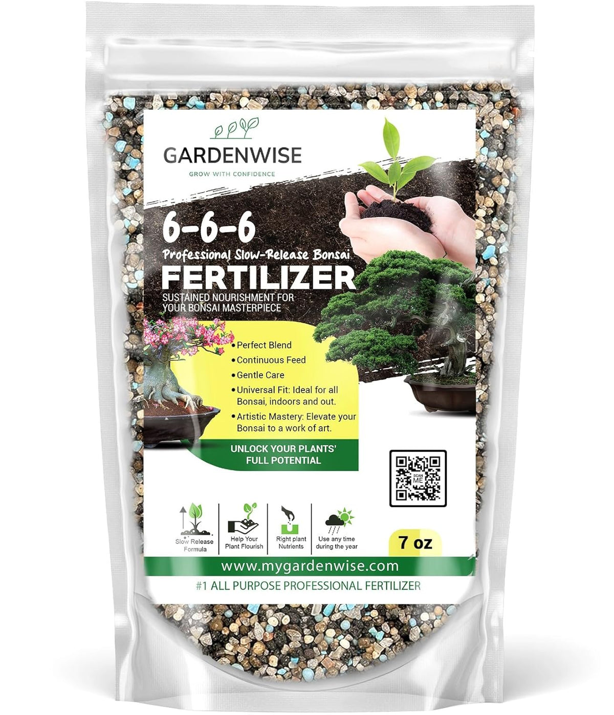 Bonsai Fertilizer Pellets – Slow-Release Bonsai Tree Fertilizer & Food for Compact Growth, Dense