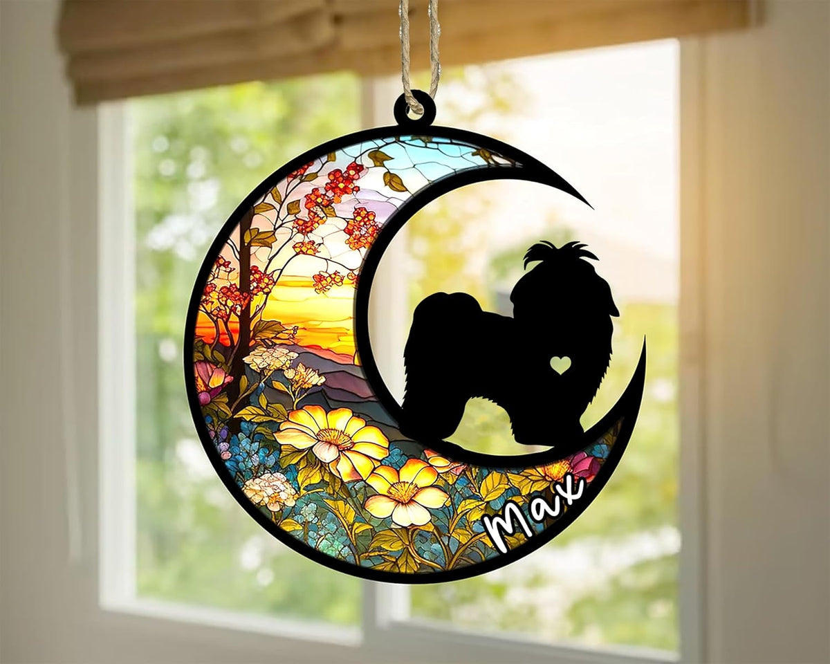 Personalized Dog Memorial, Custom Name Shih Tzu Dog Christmas Ornament with Name, Custom Breeds