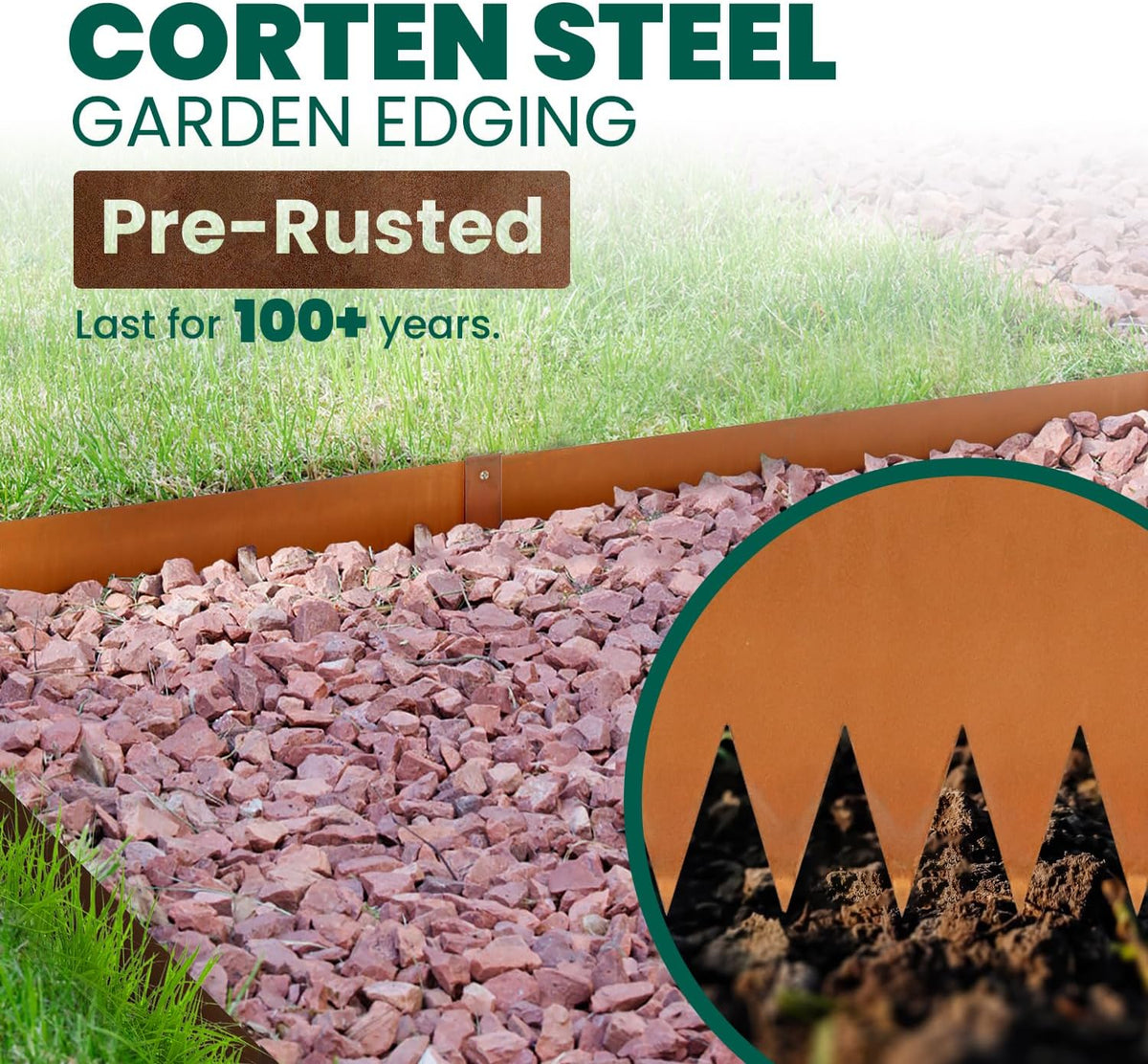 Corten Steel Landscape Edging Metal Edging Landscaping Garden Edging Steel Landscaping 40 Inch