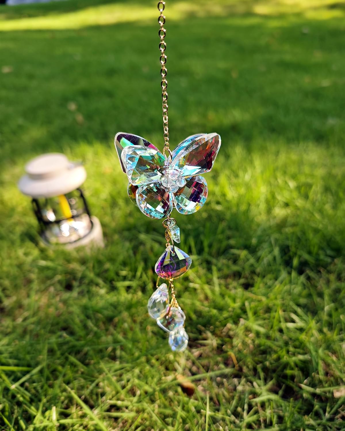 Crystal Butterfly Suncatcher for Windows Hanging Prism Ornament Indoor Rainbow Maker Home Sun