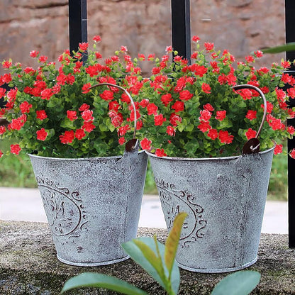RECUTMS 12 Bundles Artificial Plants Artificial Eucalyptus Front Porch Decor Faux Spring Flowers