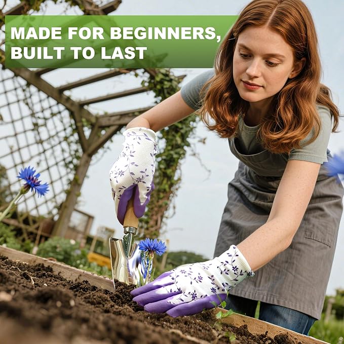 Gardening Tools Set, 11-Piece Heavy Duty Garden Tools Including Garden Gloves,Anti Rust Gardening