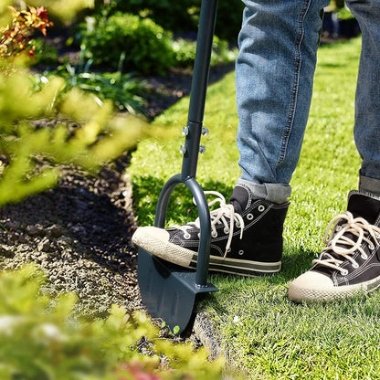 Colwelt Saw-Tooth Edger Lawn Tool, Half Moon Lawn Edger with T-Grip, Sidewalk Grass Long Handled