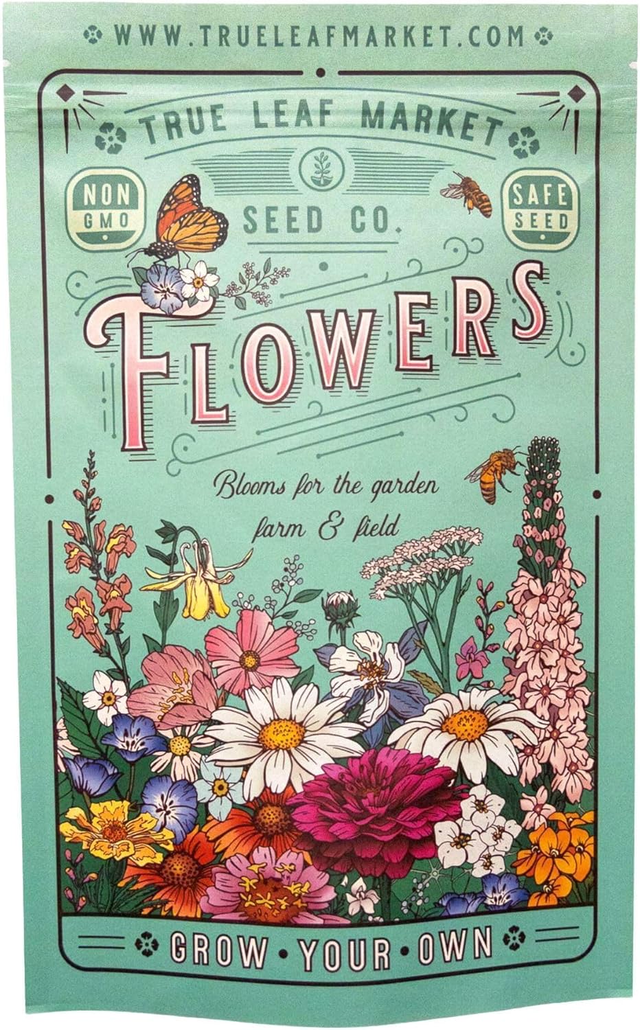 Pacific Northwest Wildflower Seeds for Planting - 4 Oz ~160,000+ Non-GMO Seeds - 25 Varieties