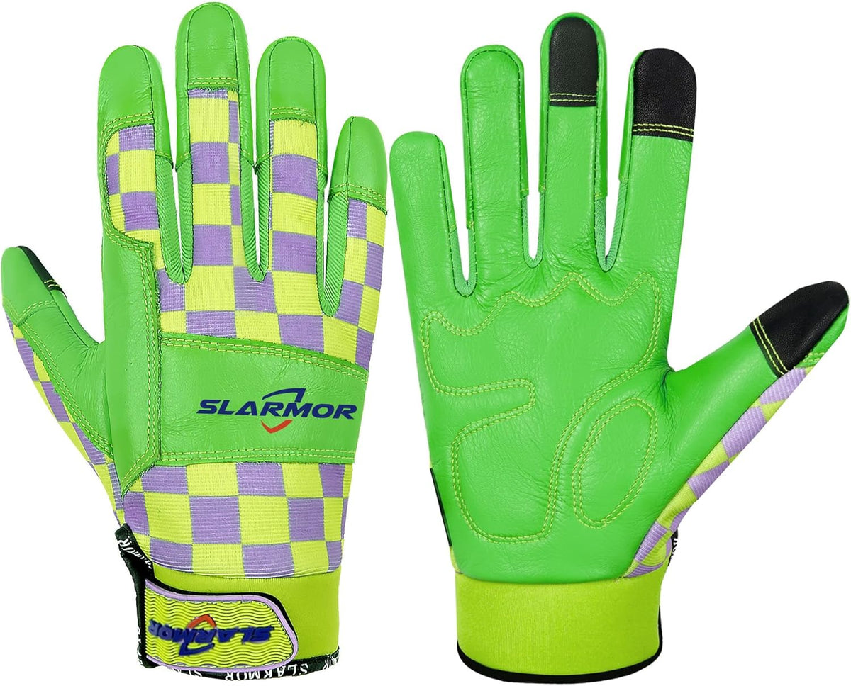 Leather-Gardening-Gloves for Women,Thorn-Proof Work-Gloves for Weeding,Digging,Planting,Pruning