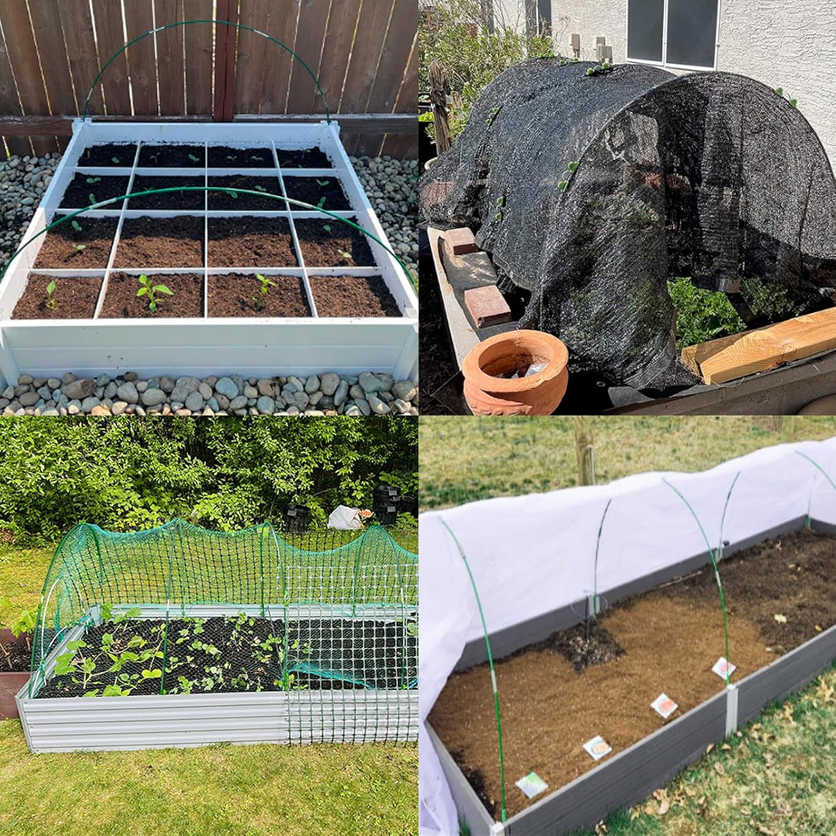 MAXPACE Greenhouse Hoops for DIY 2.7ft or Wider Grow Tunnel, Rust-Free Fiberglass Support Hoops