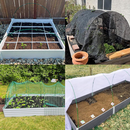 MAXPACE Greenhouse Hoops for DIY 2.7ft or Wider Grow Tunnel, Rust-Free Fiberglass Support Hoops
