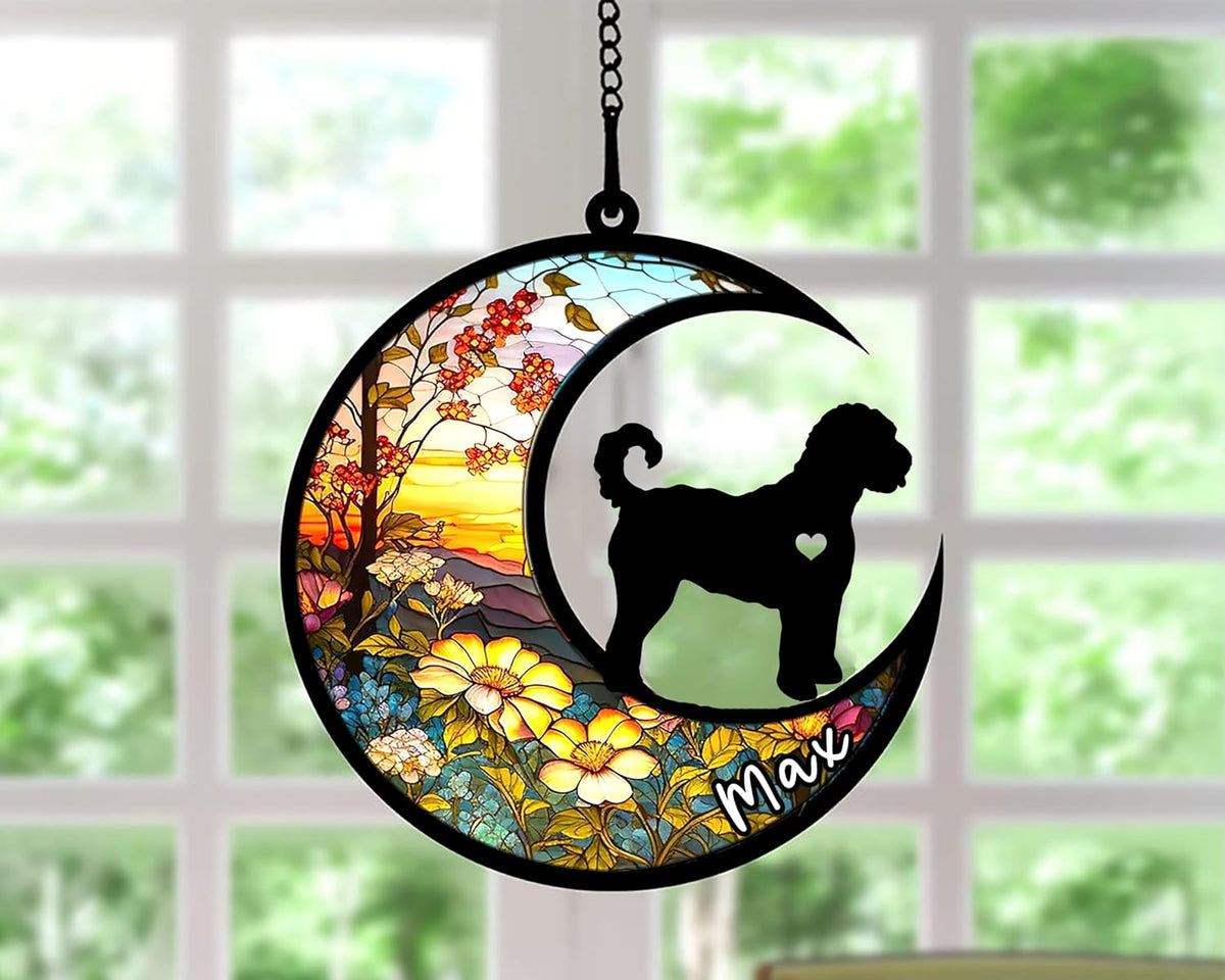 Personalized Dog Memorial, Custom Name Goldendoodle Dog Christmas Ornament with Name, Custom