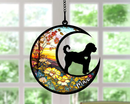 Personalized Dog Memorial, Custom Name Goldendoodle Dog Christmas Ornament with Name, Custom