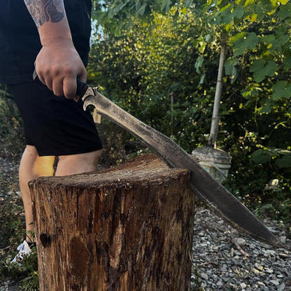 High Manganese Steel Blade Machete for Cutting Trees Heavy Duty Full Tang Outdoor Survival Hunting