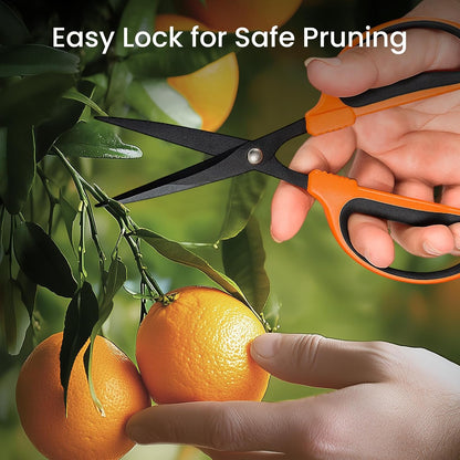 GROWNEER 6 Packs Trimming Scissors Teflon Coated Non Stick Blades Pruning Shears Gardening Hand