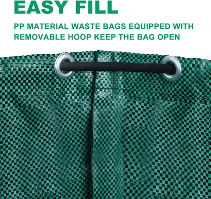 Hugeleaf 3 Packs 72 Gallon Reusable Yard Waste Bags, Collapsible Leaf Bags with Reinforced Handles