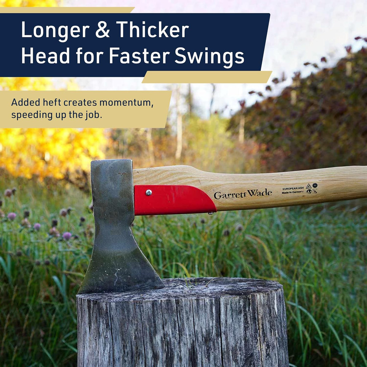 Forest Maul Wood Splitter Axe - 31” Tree Felling Wood Splitting Axe with Ash Handle and Steel Log