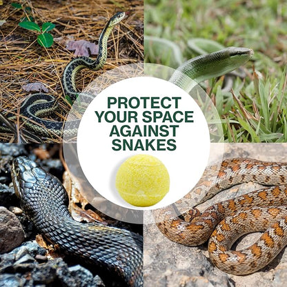 15 Pack Snake Repellent Balls for Yard – Natural Snake Away Repellent, Pet & Plant Safe, Indoor