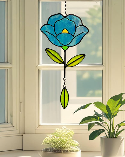 Stained Glass Window Hangings, Handcrafted Garden Suncatchers for Window and Home Decor, Unique