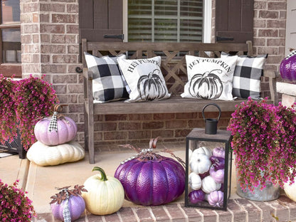 RECUTMS Artificial Hanging Plants Outdoors Faux Greenery Realistic Outdoor Porch Ferns,4 Pcs