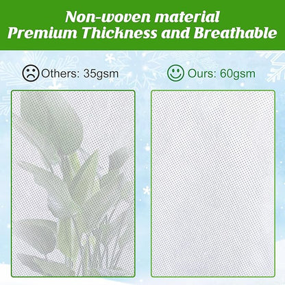 Alpurple 4 Packs Winter Drawstring Plant Covers-23.6 x 31.5 Inch Warm Plant Protection Cover Bags