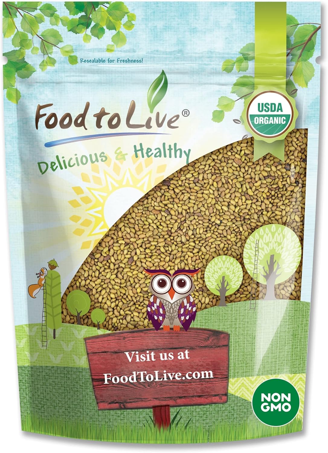Food to Live Organic Alfalfa Seeds for Sprouting, 12 Ounces - Non-GMO, Edible Seeds, Pure, Kosher