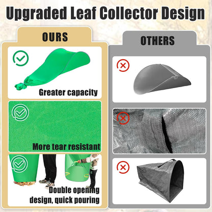 UQM Leaf Collector,Extra Large Portable Pop Up Leaf Bags, Foldable Leaf Pick Up Tools, Reusable