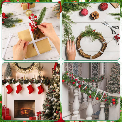 100 Pcs Christmas Garland Ties 12Inch Adjustable Holiday Garland Twist Ties for Holiday Christmas