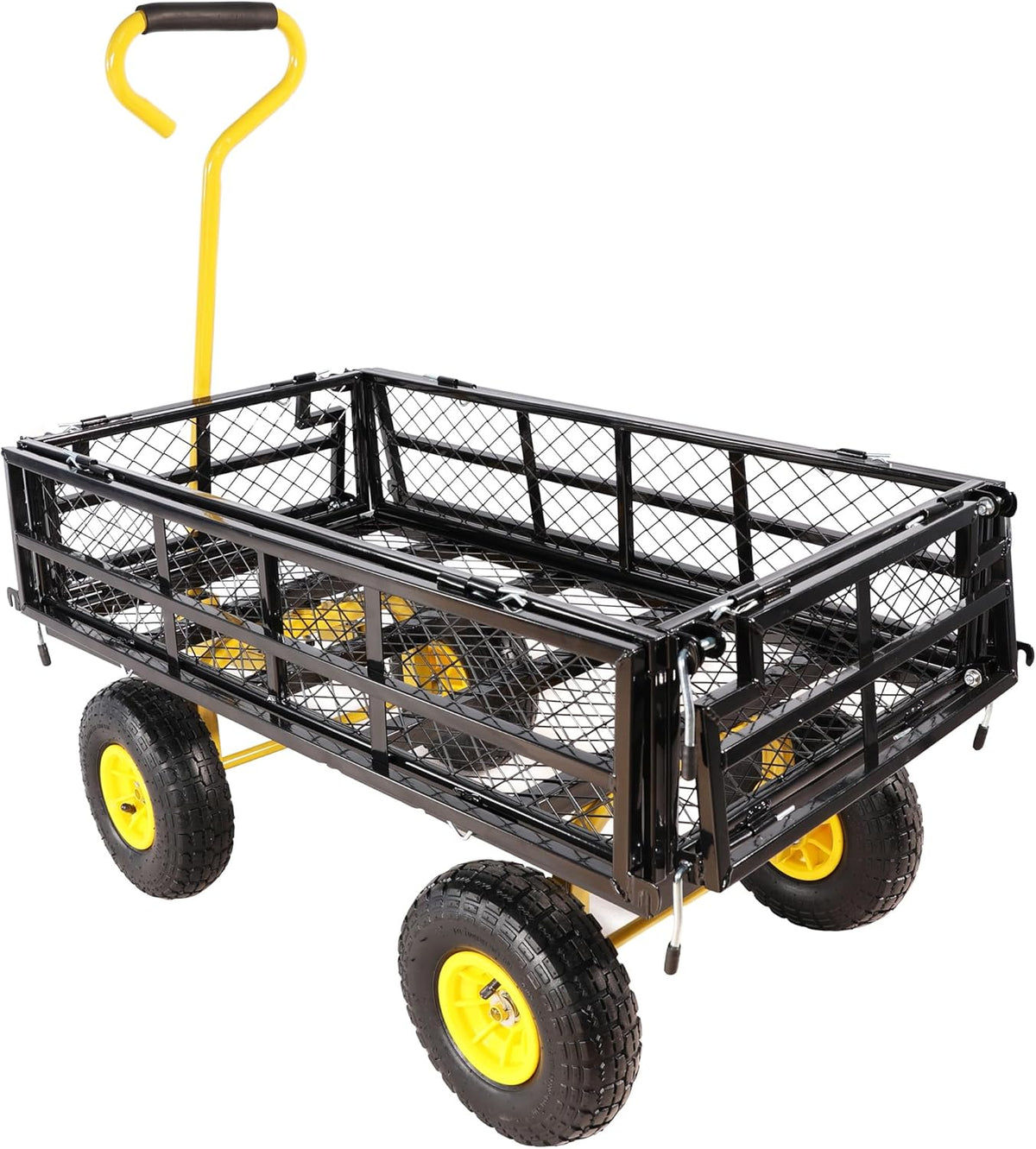 with a Four-Wheeled Trailer with a Double-Deck Detachable Side,The Steel Multifunctional Heavy-Duty