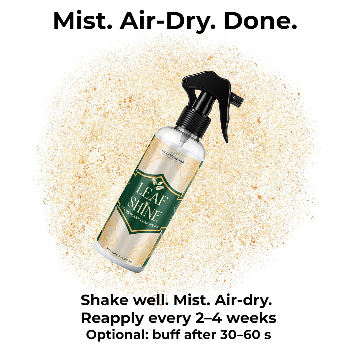 Leaf Shine Spray for Indoor Plants – Plant Leaf Cleaner & Shine for Real House Plants