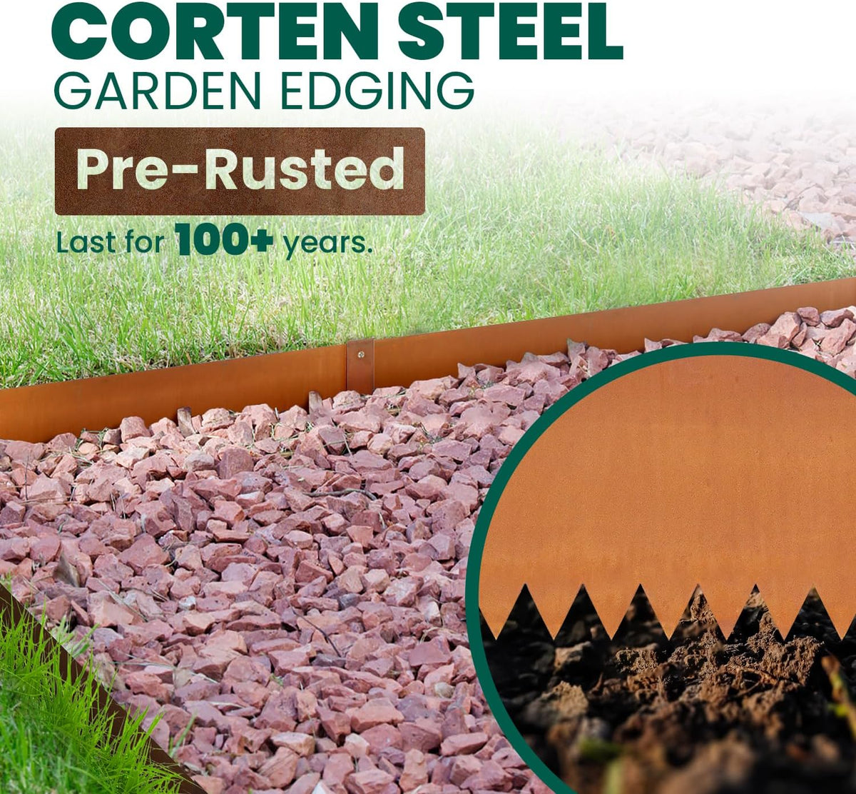 Corten Steel Landscape Edging Steel Landscaping Edging Metal Garden Edging Lawn Edge Border Rust