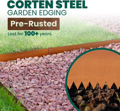 Corten Steel Landscape Edging Steel Landscaping Edging Metal Garden Edging Lawn Edge Border Rust