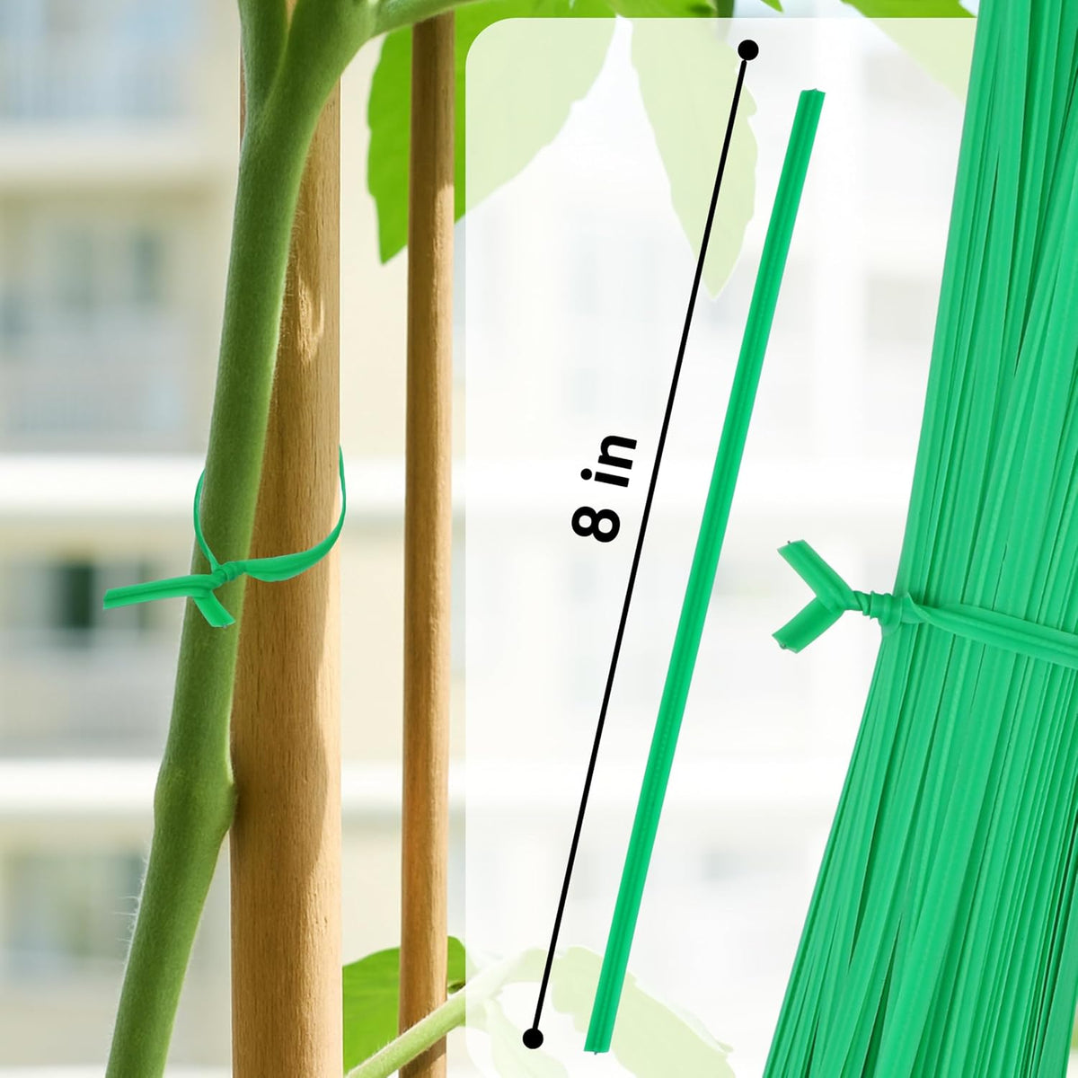 Gardzen 300 pcs 8" Twist Ties, Reusable Coated Wire Plant Ties, Ideal for Sealing Plastic Bags