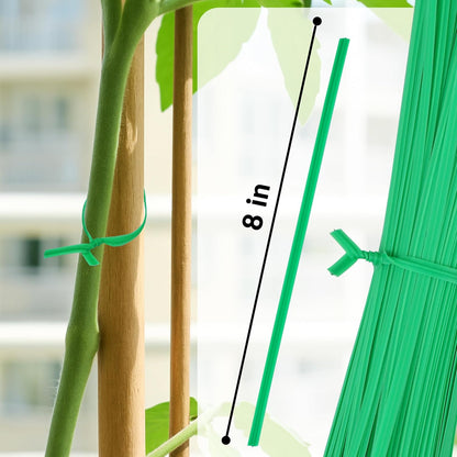 Gardzen 300 pcs 8" Twist Ties, Reusable Coated Wire Plant Ties, Ideal for Sealing Plastic Bags