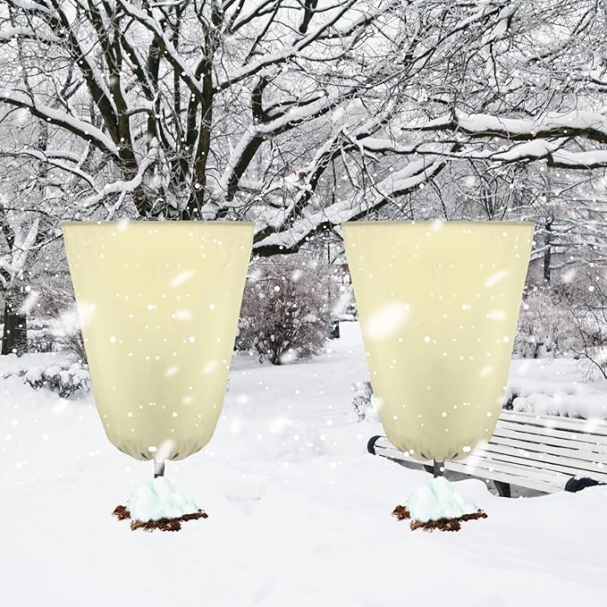 4 Pcs Plant Covers Freeze Protection 35.4" x 59" Winter Frost Blankets for Outdoor Plants with