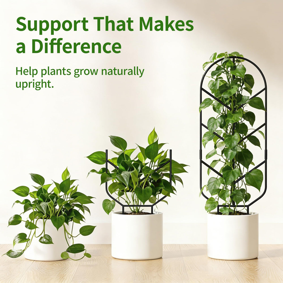 2 Pack 30'' Large Metal Plant Trellis for Climbing Plants, Tall Plant Support for Indoor & Outdoor
