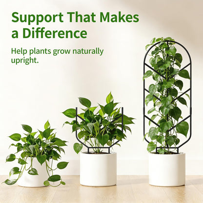 2 Pack 30'' Large Metal Plant Trellis for Climbing Plants, Tall Plant Support for Indoor & Outdoor
