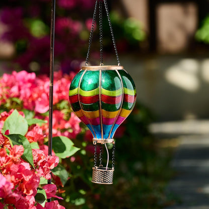 TERESA'S Collections Valentines Day Outdoor Decorations Hot Air Balloon Solar Lantern ,Hanging