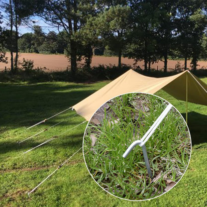 AAGUT Tent Stakes, Tent Stake Metal Garden Edging Fence Hooks Yard Camping Stake Heavy Duty