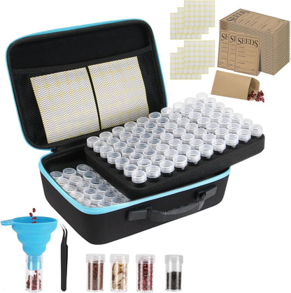 140 Slots Seed Storage Organizer, Garden Saving kit Seed Organizer with 30 Seed Envelopes, Write