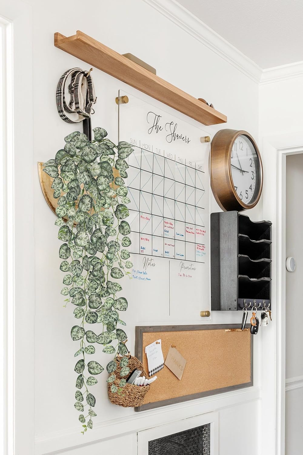 Briful 3 Pack Fake Hanging Plant 39.3" Faux Hanging String of Hearts Plant Faux Trailing Vine with