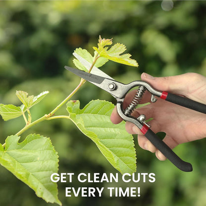 Garden Guru Classic Bypass Pruning Shears Clippers – Heavy Duty Forged Steel Garden Pruners