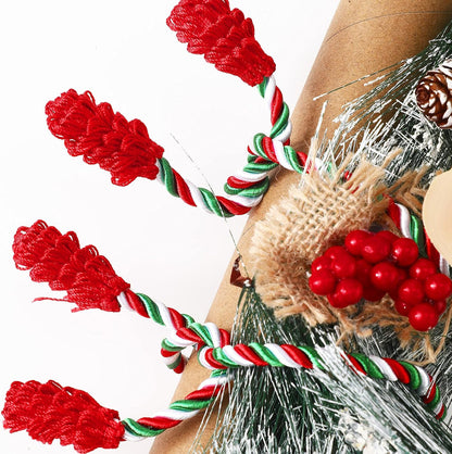 Shappy 12 Pieces Christmas Garland Banister Ties Christmas Decorative Reusable and Flexible Twist