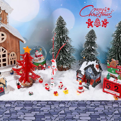 Marspark Christmas Village Accessories 5 x 50 Inch Christmas Miniature Road Village Street Mat Xmas