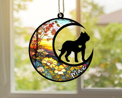 Personalized Dog Memorial, Custom Name Presa Canario Dog Christmas Ornament with Name, Custom