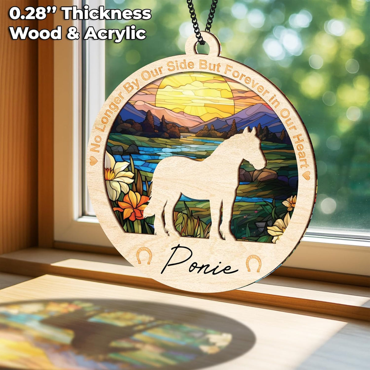 Horse Memorial Ornaments, Christmas Xmas Tree Ornament, Window, Car Hanging, Sympathy Gift for Loss