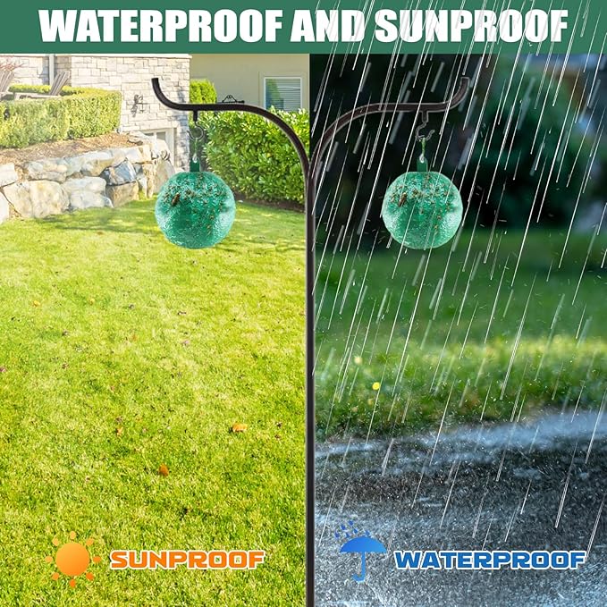 Fruit Fly Traps Ball Fly Trap Indoor, 6 PCS Hanging Bugs Sticky Ball Fly Trap Outdoor, Gnat Trap