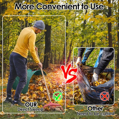 53 Gallon Garden Bags for Debris,2-Pack Yard Waste Bags,Large Dustpan-Type Lawn bags with Gardening