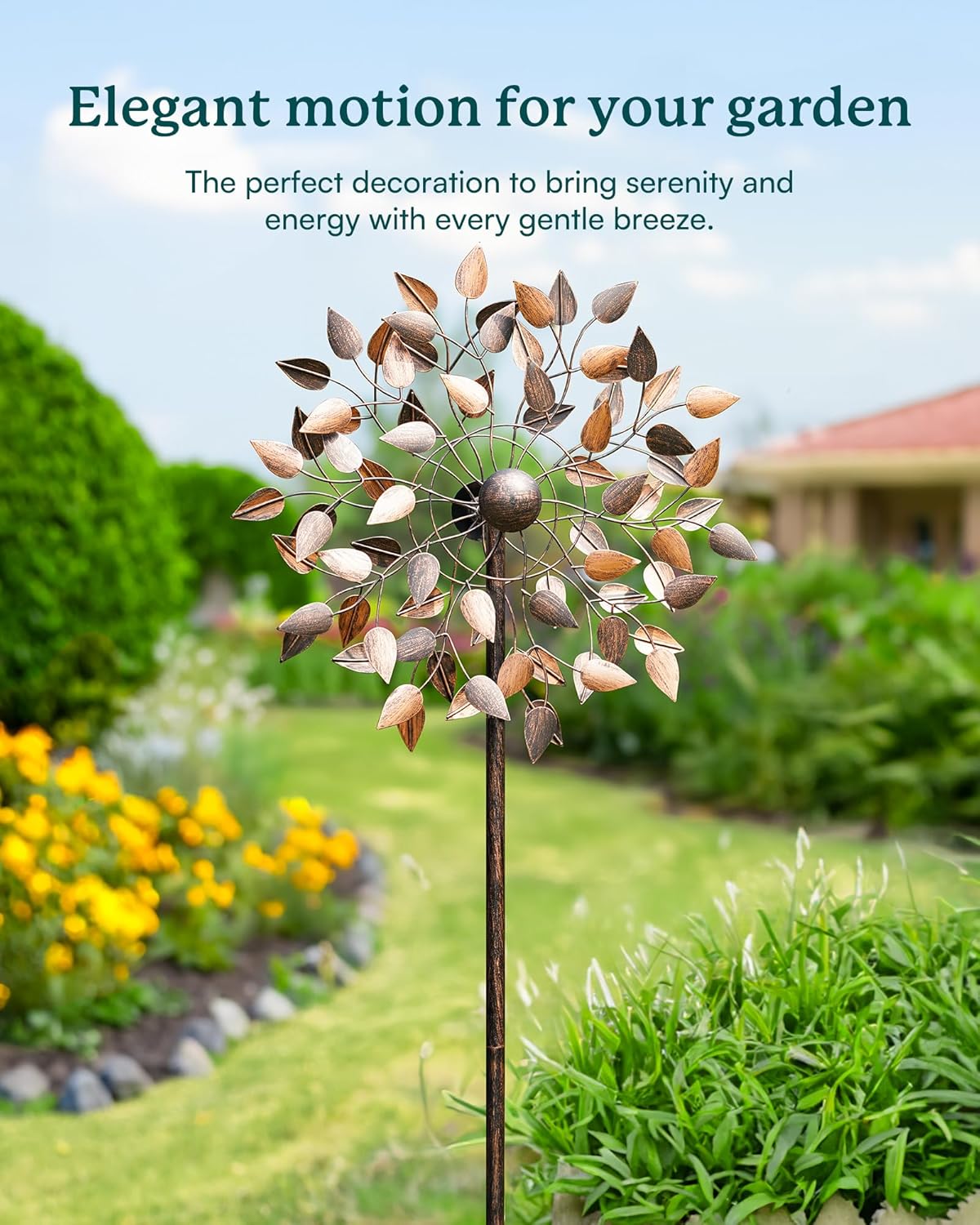 Yard Garden Wind Spinners - Large Wind Spinners Outdoor Metal, Kinetic Lawn Patio Wind Sculptures