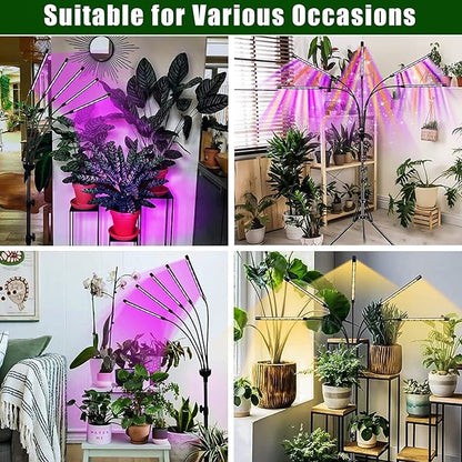 Grow Lights for Indoor Plants,5 Heads Red Blue White Full Spectrum Plant Light with 15-60"