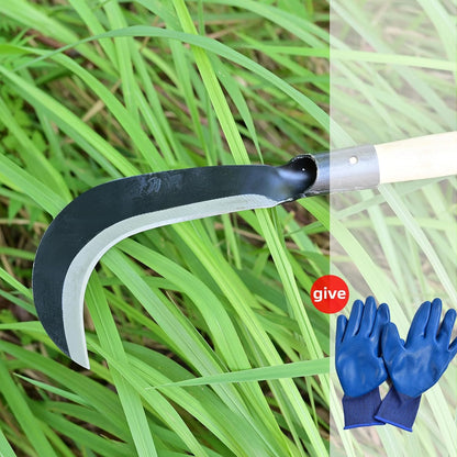 Billhook Sickle Machete Knife,Clearing Sickle,Manganese Steel Blade Hand held Sickle Tool